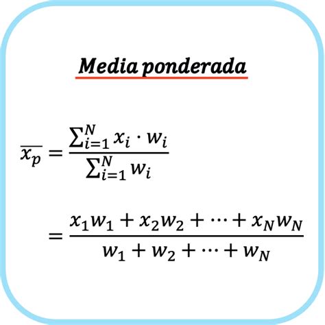 media ponderada formula
